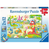 Ravensburger - Mijn Favoriete Dinosaurussen - 2x12 Stukken - Puzzels